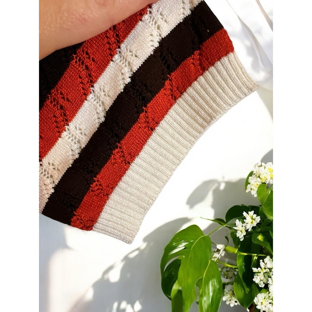 Wardrobe Brand Knit Top Short-Sleeve Crew Neck Sz Med Vintage Vibes - Picture 8 of 15